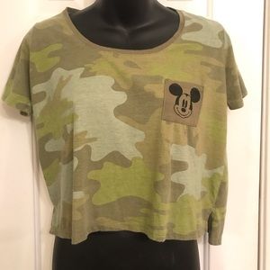 Mickey Mouse Camo Crop Top